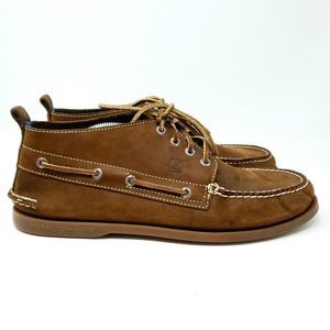 Sperry Top Sider J. Crew Mens 11.5 Brown Suede Chukka Shoes Moccasins Boots